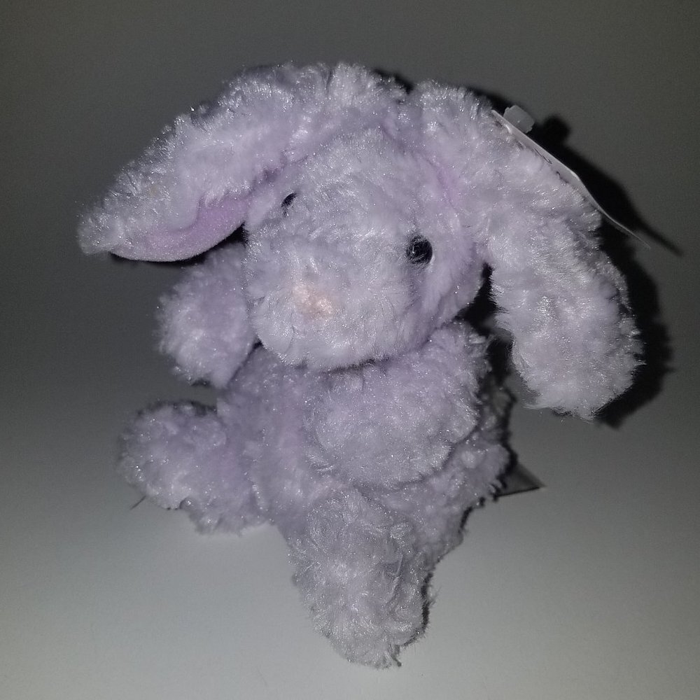 GUND Wobbles 36044 Purple Bunny Rabbit Bean Bag Plush Small 4.5" Toy w/ TAG